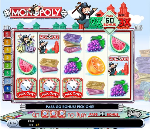 Monopoly With Pass Slot Machine